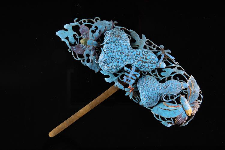 点翠葫芦大吉纹头花