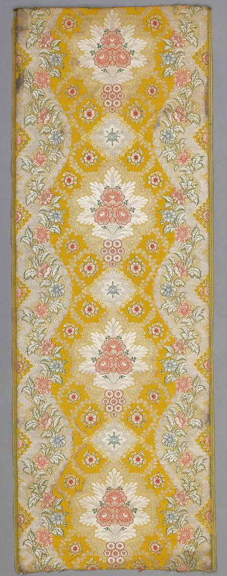 黄色地大洋花纹金宝地锦