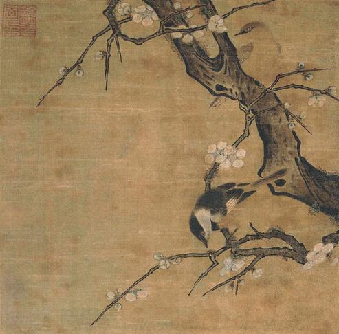 梅花小禽图