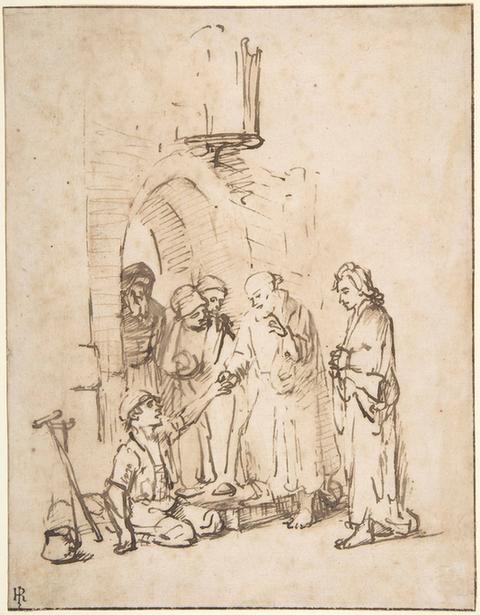 Rembrandt--St. Peter and St John Healing the Paralytic