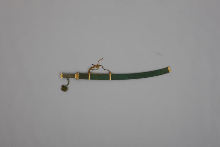 铁錾花柄绿鲨鱼皮鞘腰刀