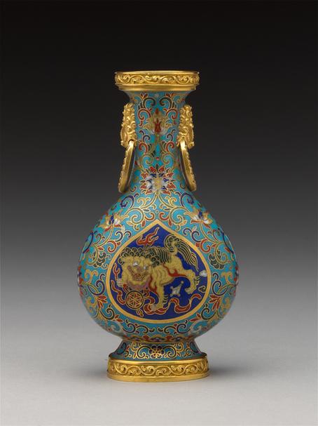 乾隆款掐丝珐琅梵文转心玛尼轮