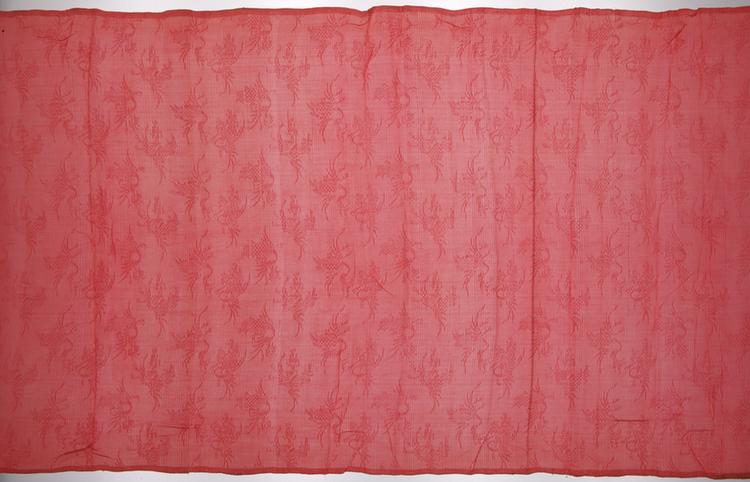 粉色百鹤纹罗