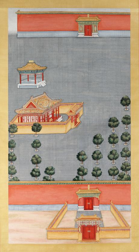 同治大婚彩棚图轴