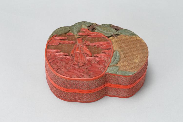 堆彩八仙祝寿吕洞宾图癞瓜式盒