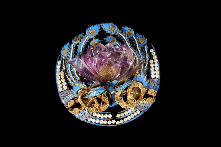 银镀金点翠嵌珠石凤