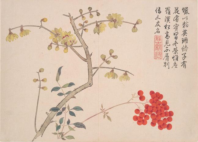 景敷四气冬景图-7