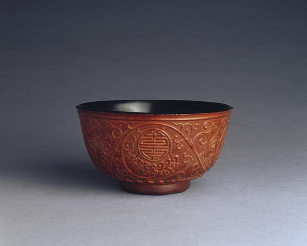 康熙款匏制漆里碗