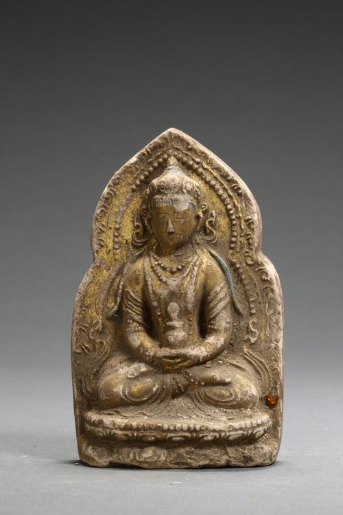 泥擦擦金漆佛坐像