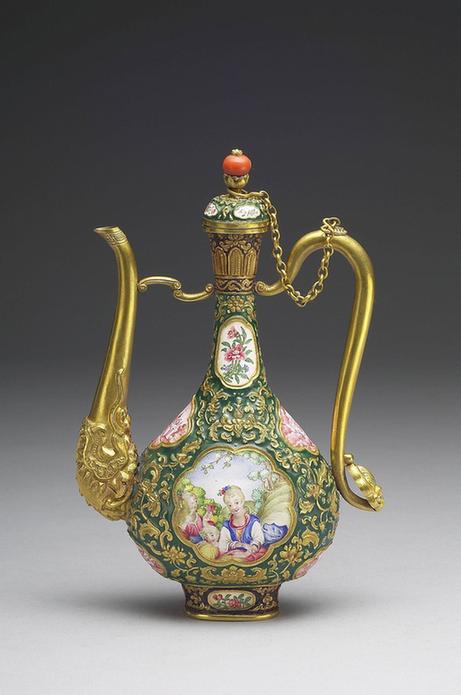 内填珐瑯西方仕女壸-1