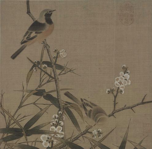 梅竹双雀图