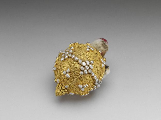 包金镶米珠回钮-3