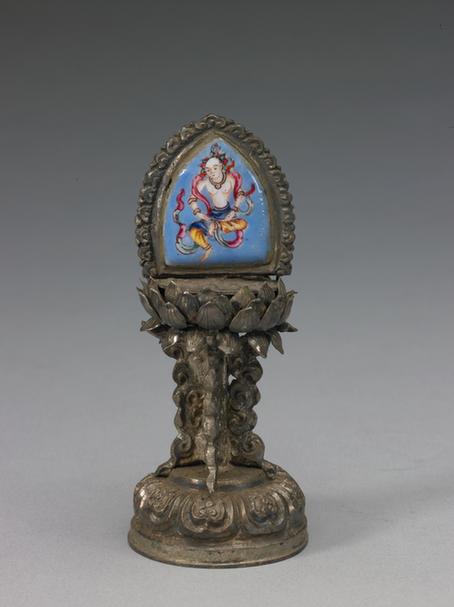 银胎嵌珐琅供养