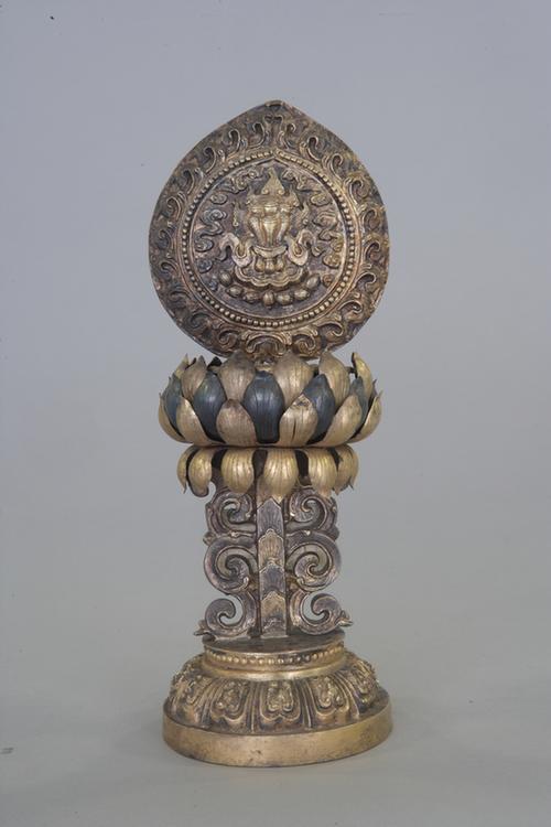 铜镶银七珍-女宝