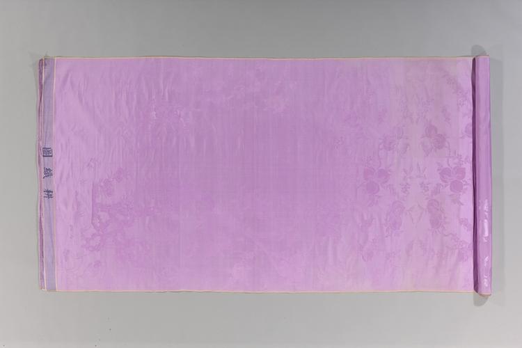 雪青色整枝蝠桃纹江绸