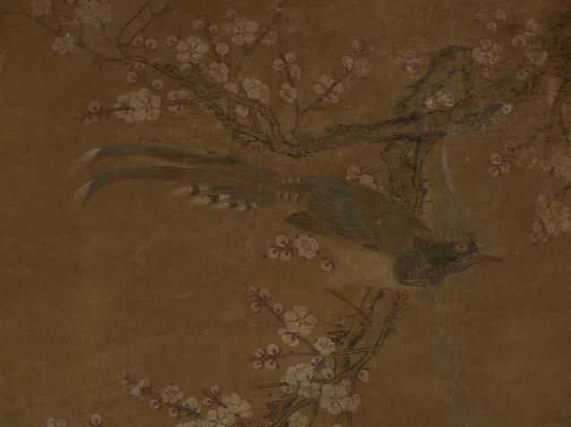 孔雀图轴-高清局部