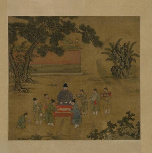 朱瞻基斗鹌鹑图