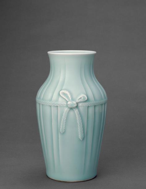 粉青釉包袱式瓶