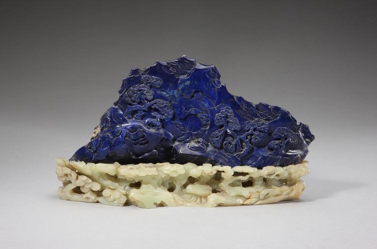 青金石御制诗山子