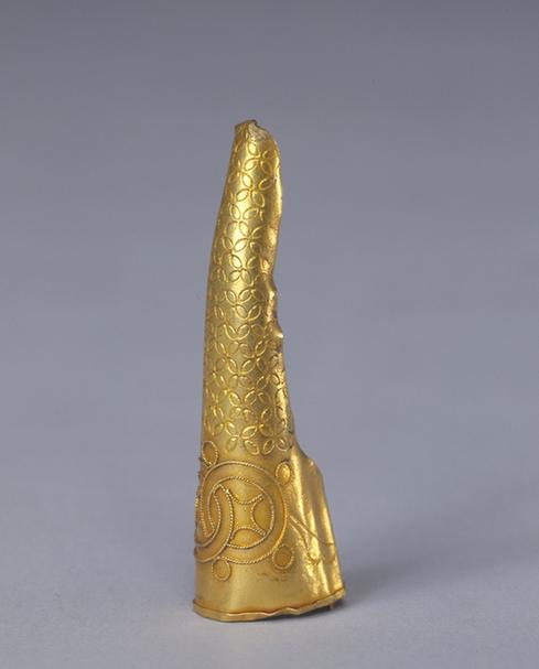 金錾古钱纹指甲套