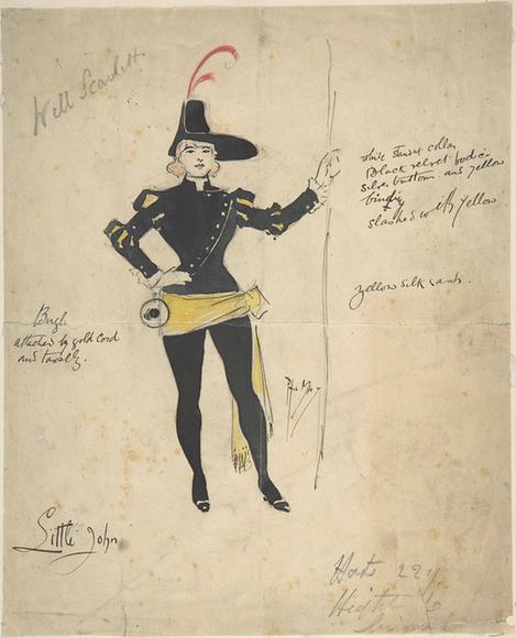 Phil May--Costume Drawing for Little John