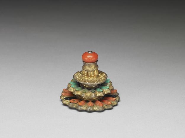 银镶珊瑚苗石结子-2