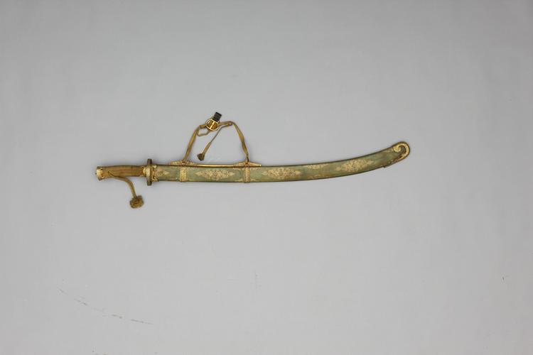 铁柄绿漆鞘腰刀