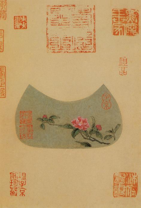 花鸟山水小品册-山茶