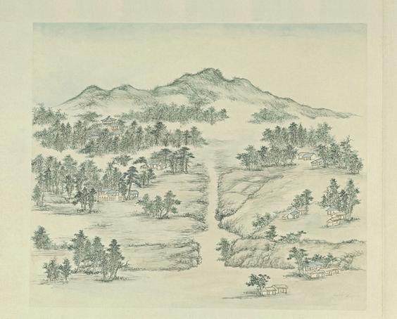 燕山八景图-5-蓟门烟树