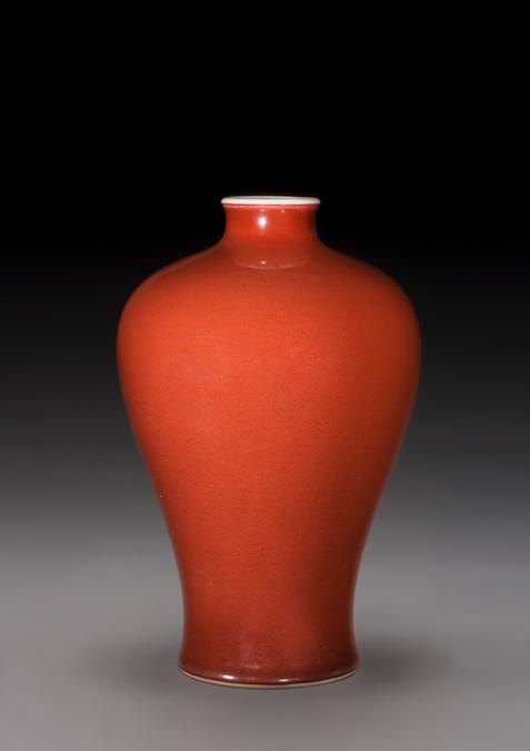 雍正款祭红釉梅瓶