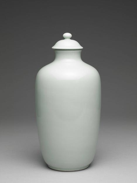 雍正款 仿汝釉盖罐