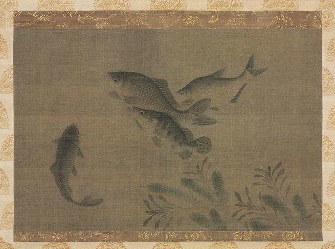 鱼藻图轴