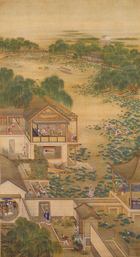 胤禛十二月景行乐图单片