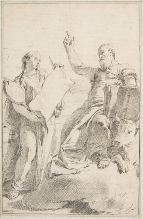Giovanni Battista Tiepolo--Illustration for a Book Saint Luke