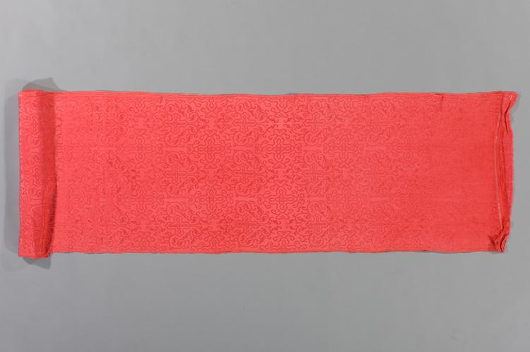 浅粉色大葫芦花纹绉绸