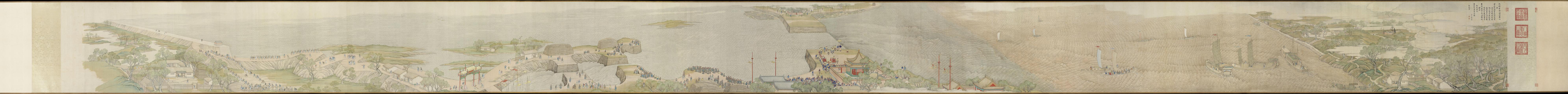 乾隆南巡图-阅视黄淮河工