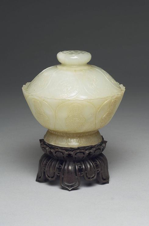 青玉七佛宝莲佛供