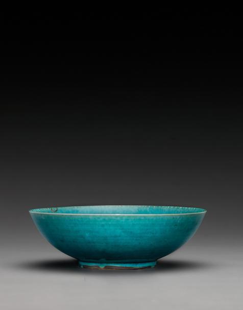 孔雀绿釉碗