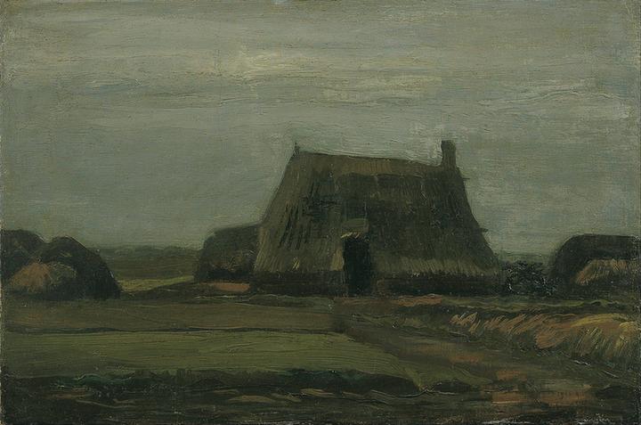Farm with stacks of peat (November - )