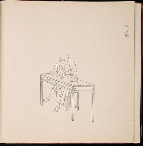 白描街头买卖画册-155