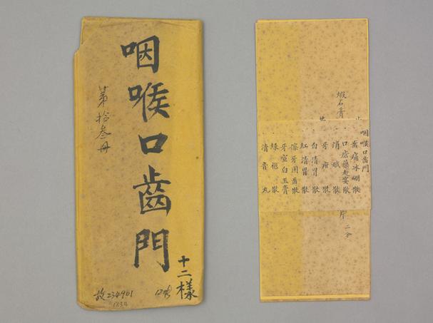 “咽喉口齿门”药方