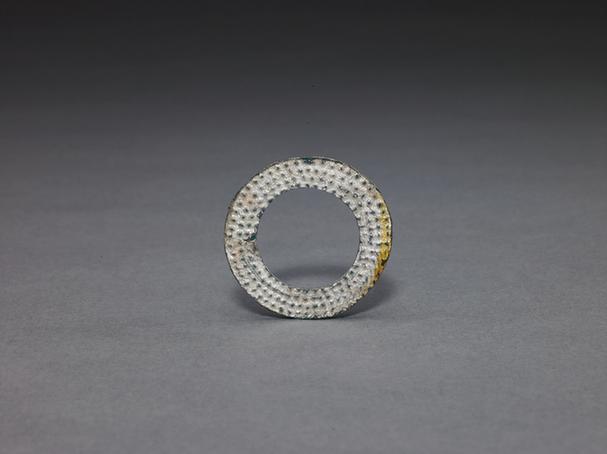 绿色玻璃谷纹环