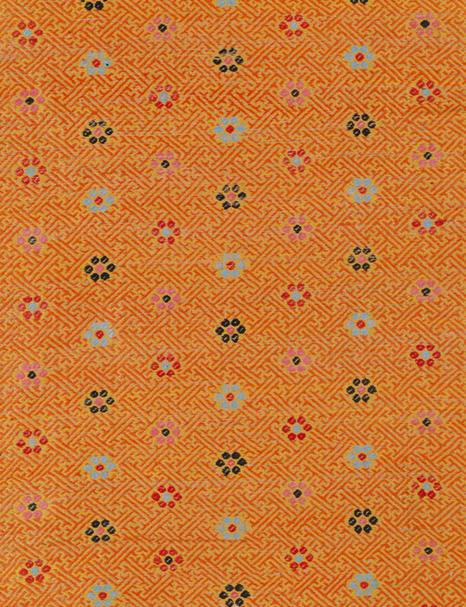 万字朵花纹壮锦料