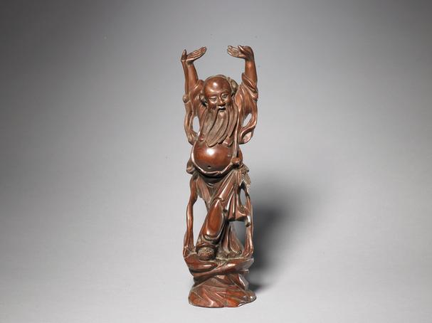 枣木雕八仙-汉钟离