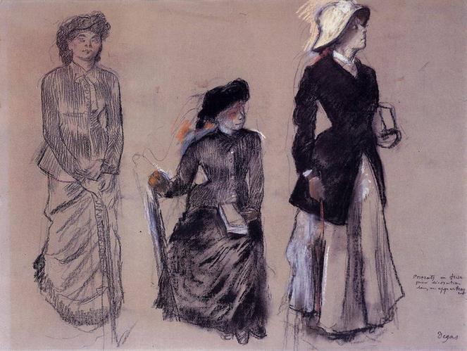 Project for Portraits in a Frieze - Three Women - 1879