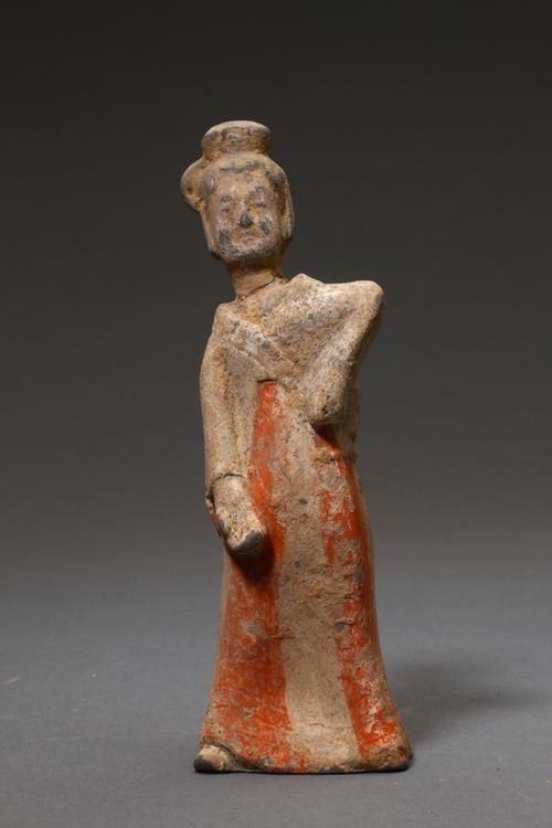 陶画彩舞蹈女俑