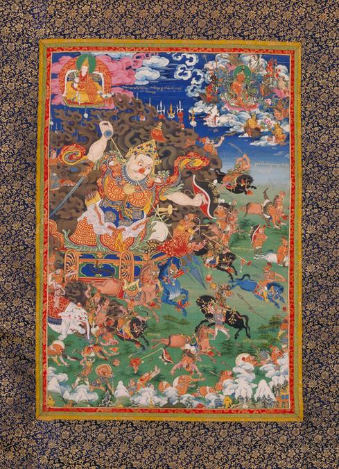 清人善巴拉王菩萨像轴