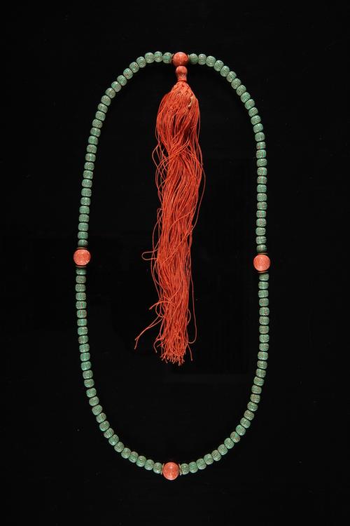 圆寿字纹紫金锭念珠