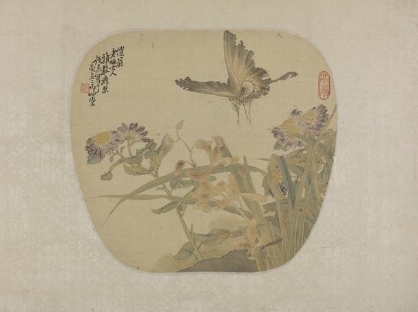 花蝶图扇页