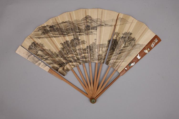 避暑山庄三十六景图书诗成扇